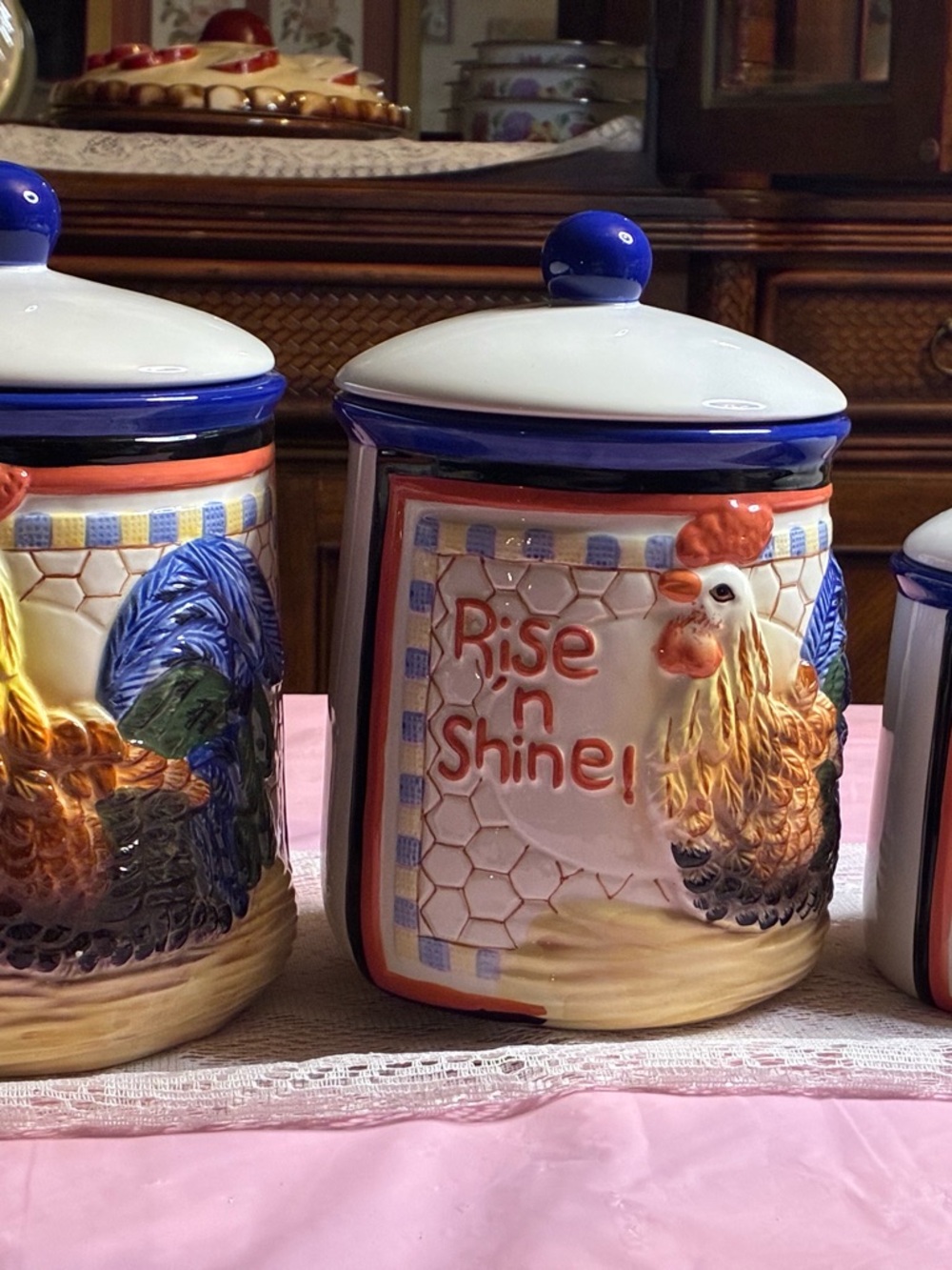 Vintage Rooster Canister Set